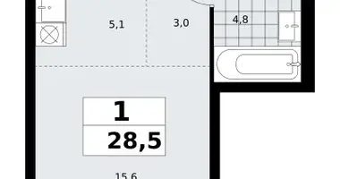 Apartamento 1 habitación en poselenie Sosenskoe, Rusia