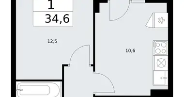 1 room apartment in Troitsk, Russia