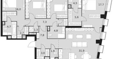 Apartamento 5 habitaciones en North-Western Administrative Okrug, Rusia