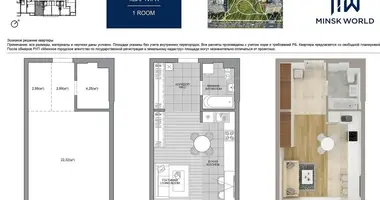 Apartamento 1 habitación en Minsk, Bielorrusia