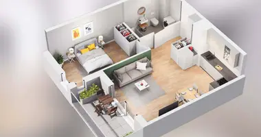 Apartamento 2 habitaciones en Poznan, Polonia