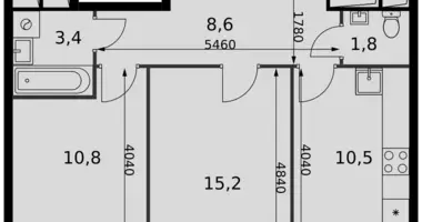 Appartement 2 chambres dans Razvilka, Fédération de Russie