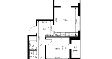 Apartamento 3 habitaciones en Moscú, Rusia