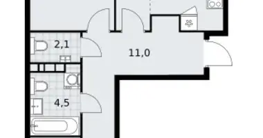 Mieszkanie 3 pokoi w poselenie Sosenskoe, Rosja