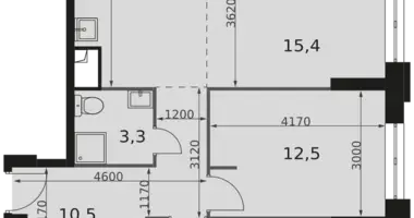 Apartamento 3 habitaciones en North-Western Administrative Okrug, Rusia