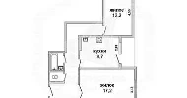 Apartamento 2 habitaciones en Muchaviecki sielski Saviet, Belarús
