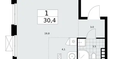 Apartamento 1 habitación en poselenie Sosenskoe, Rusia