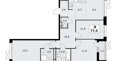 Apartamento 4 habitaciones en Postnikovo, Rusia