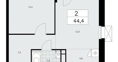 Appartement 2 chambres dans poselenie Sosenskoe, Fédération de Russie