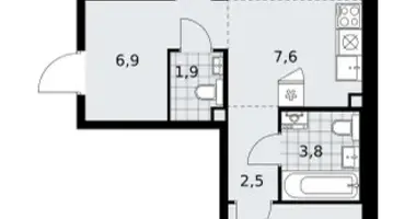 Mieszkanie 3 pokoi w poselenie Sosenskoe, Rosja