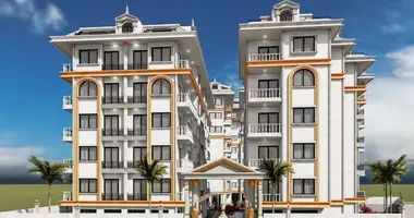 Mieszkanie 1 pokój z okna z podwójnymi szybami, z balkon, z winda w Alanya, Turcja
