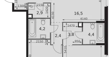 Wohnung 3 zimmer in Moskau, Russland