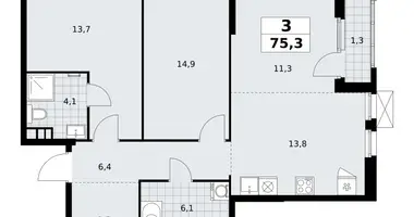 Appartement 3 chambres dans South-Western Administrative Okrug, Fédération de Russie