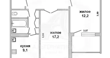 Wohnung 2 zimmer in Muchaviecki sielski Saviet, Belarus