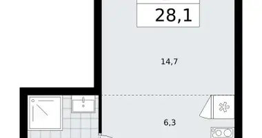 1 room apartment in Troitsk, Russia