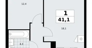 Apartamento 1 habitación en Kommunarka, Rusia