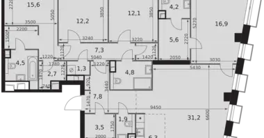 Wohnung 5 zimmer in Nordwestlicher Verwaltungsbezirk, Russland