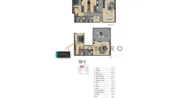 Квартира 2 спальни с балконом, с лифтом, с кондиционером в Yayla Mahallesi, Турция