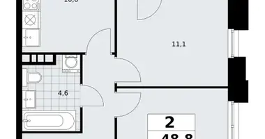 Apartamento 2 habitaciones en poselenie Sosenskoe, Rusia