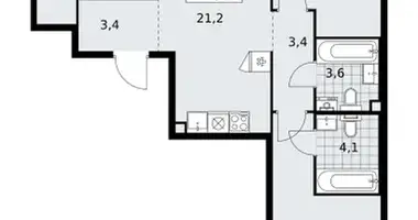 Mieszkanie 3 pokoi w poselenie Sosenskoe, Rosja