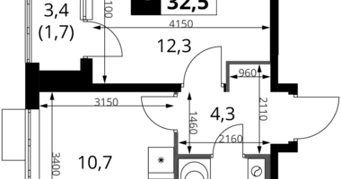 Appartement 1 chambre dans Khimki, Fédération de Russie