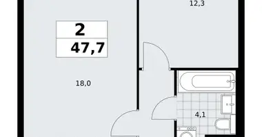 Apartamento 2 habitaciones en poselenie Sosenskoe, Rusia