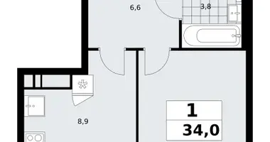 Apartamento 1 habitación en poselenie Sosenskoe, Rusia