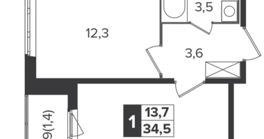 Apartamento 1 habitación en Leninsky District, Rusia