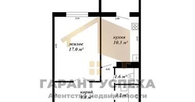 Appartement 1 chambre dans Muchaviecki sielski Saviet, Bélarus