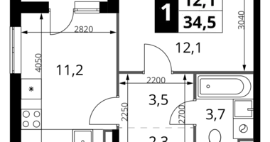 Appartement 1 chambre dans Khimki, Fédération de Russie