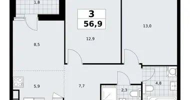 Appartement 3 chambres dans poselenie Sosenskoe, Fédération de Russie