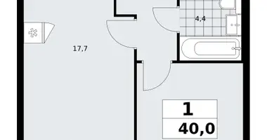 Apartamento 1 habitación en poselenie Sosenskoe, Rusia