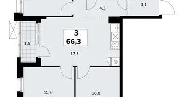 Wohnung 3 zimmer in Kommunarka, Russland