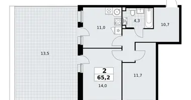 Appartement 2 chambres dans Postnikovo, Fédération de Russie