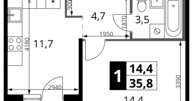 Appartement 1 chambre dans Leninsky District, Fédération de Russie