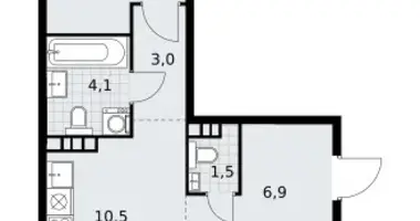 3 room apartment in Vnukovo, Russia
