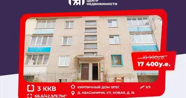 3 room apartment in Kvasynicy, Belarus