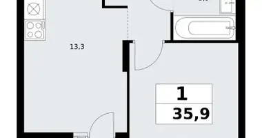 Apartamento 1 habitación en poselenie Sosenskoe, Rusia