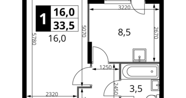 Квартира 1 комната в Potapovo, Россия