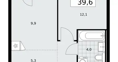 Apartamento 2 habitaciones en Moscú, Rusia