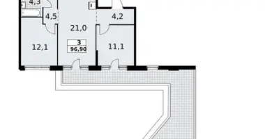 Appartement 3 chambres dans Postnikovo, Fédération de Russie