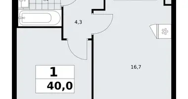 Apartamento 1 habitación en poselenie Sosenskoe, Rusia