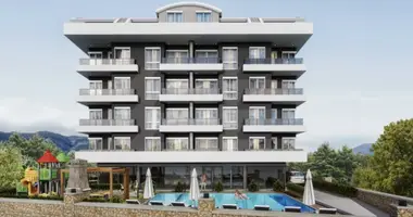 Apartamento con vista al mar, con vistas a las montañas en Alanya, Turquía
