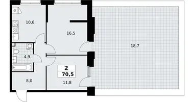 2 room apartment in poselenie Sosenskoe, Russia