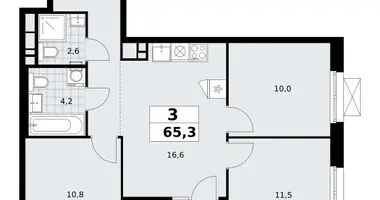 Apartamento 3 habitaciones en poselenie Sosenskoe, Rusia