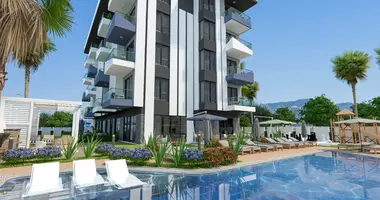 Apartamento 2 habitaciones con terraza, con área protegida, con basseyn en Seki, Turquía