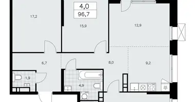 Apartamento 4 habitaciones en poselenie Sosenskoe, Rusia