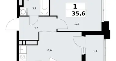 Appartement 1 chambre dans poselenie Sosenskoe, Fédération de Russie