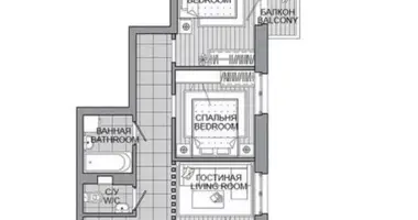 3 room apartment in Minsk, Belarus