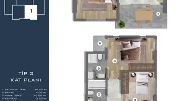 Квартира 3 комнаты в Мезитли, Турция
